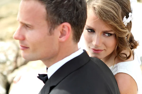 A gentleman with his beautiful woman — Stock Photo, Image