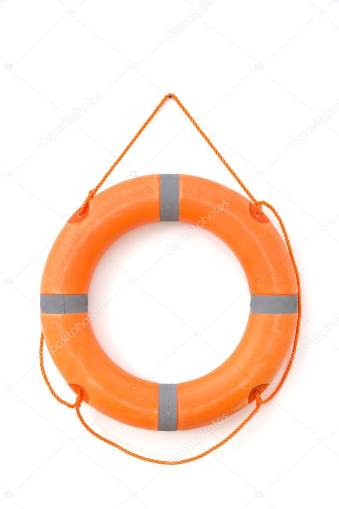 Safety tube in white background isolated