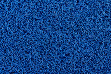 Blue carpet background, Blue plastic doormat texture and backgro