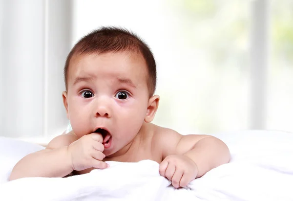 Cute expressions from adorable little baby — Stock Photo, Image