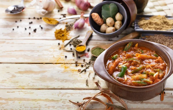 Jalfrezi di verdure indiane — Foto Stock