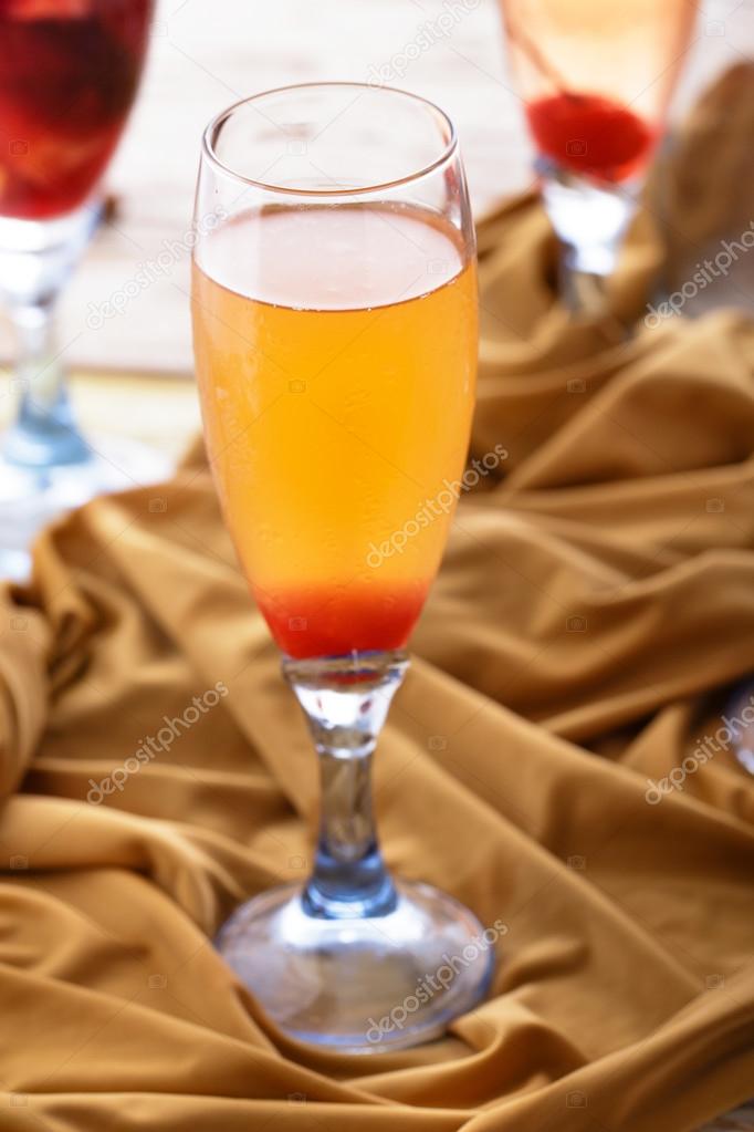 a glass of grand mimosa