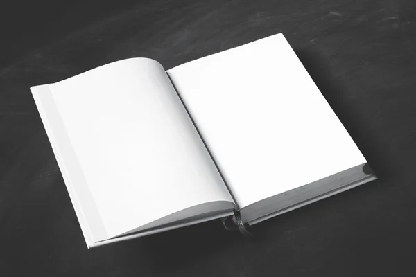 Open thick book with blank page — Stock Photo, Image