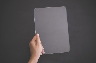 fütüristik şeffaf tablet kadar sahte