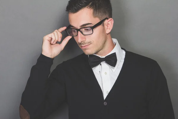 Portrait of a smart young man stylish — Stock Photo, Image