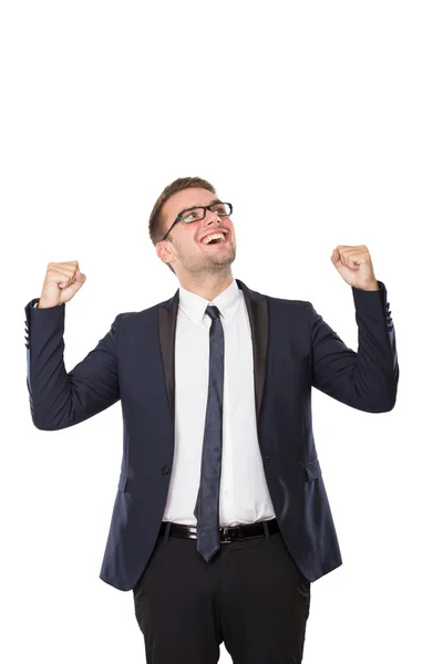 Businessman success hands gesture — Stock Photo, Image