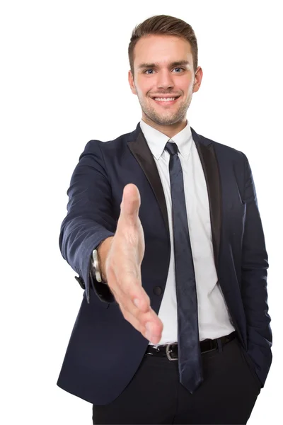 Businessman shaking hand gesture — Stock Photo, Image