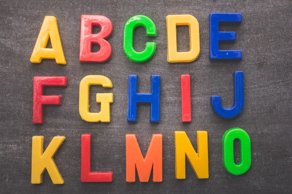 Material alfabético colorido — Fotografia de Stock