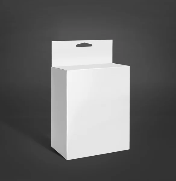 Boîte d'emballage de produit blanc — Photo