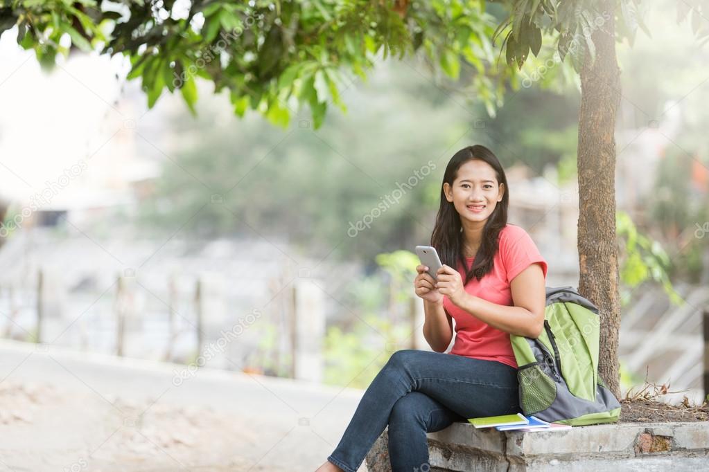 Classic outdoor young asian