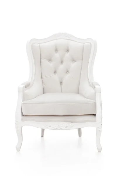 Белый винтажный стиль кресло — стоковое фото