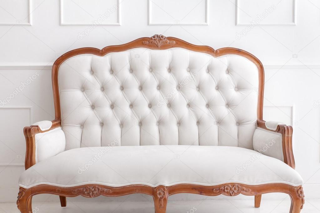 white vintage style sofa