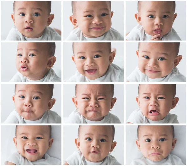 Baby expression collage — Stock Photo, Image