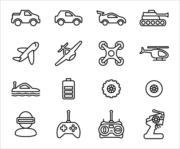 Simple Set Remote Control Toy Related Vector Icon Graphic Design — Stockový vektor