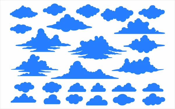 Разнообразные Облачные Векторные Графические Шаблоны Наклейки Украшения Резки Печати Файла — стоковый вектор