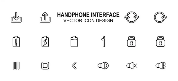Einfaches Set Von Telefon Benutzeroberfläche Verwandte Lineare Stil Vector Symbol — Stockvektor