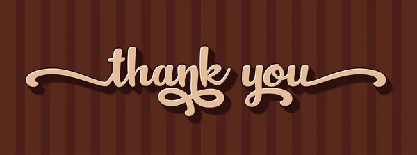 Merci Lettrage Main Design Dans Thème Chocolat Doux Merci Calligraphie — Image vectorielle