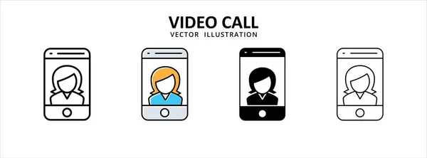 stock vector women girl video call icon vector illustration simple flat design. social media meeting video call