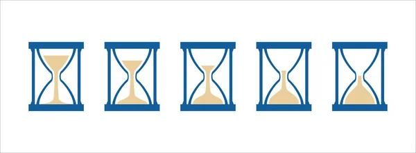 Hourglass Clock Time Countdown Vector Icon Illustration Simple Flat Design — Stock Vector
