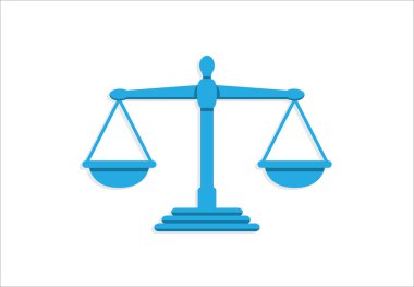 scale of justice flat icon. law court symbol illustration for web and application. clipart
