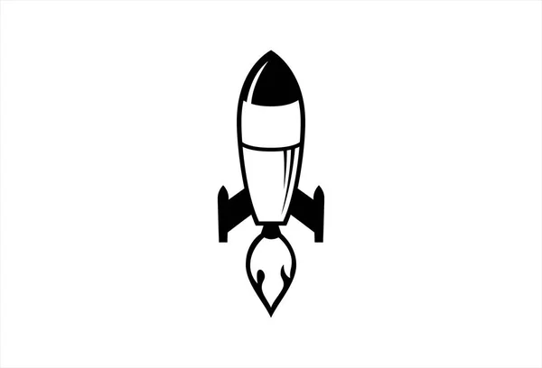 Raketový Vektor Vesmírné Lodi Rocket Kreslený Retro Styl Ilustrace — Stockový vektor