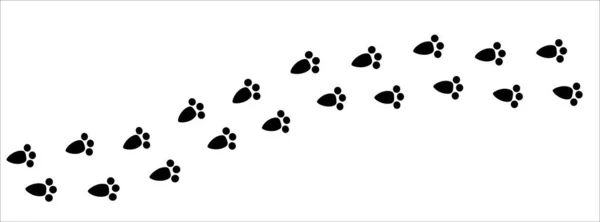 ウサギの足のプリントトレイル ウサギ ウサギの足の足跡 背景ベクトル図 — ストックベクタ