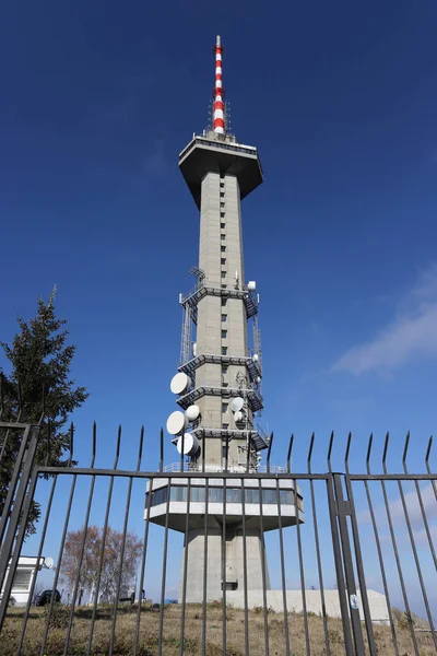 Telekomunikační Věž Anténami Vitosha Mountain Tower Známá Jako Věž Kopitoto — Stock fotografie