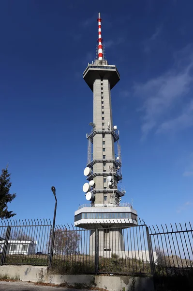 Telekomunikační Věž Anténami Vitosha Mountain Tower Známá Jako Věž Kopitoto — Stock fotografie