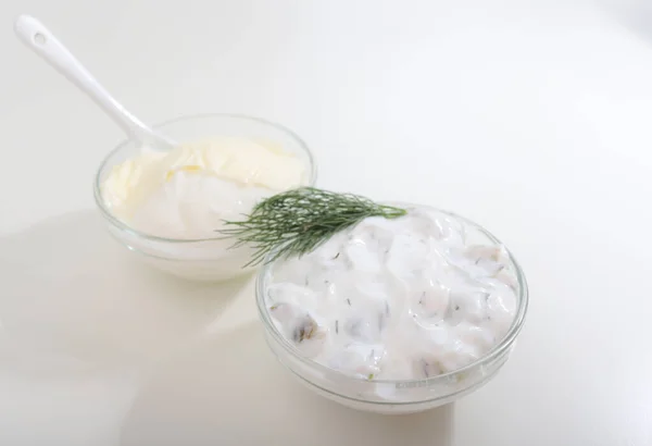 Snezhanka Snow White Salad Tzatziki Tarator Dip Yogurt — Stock Photo, Image