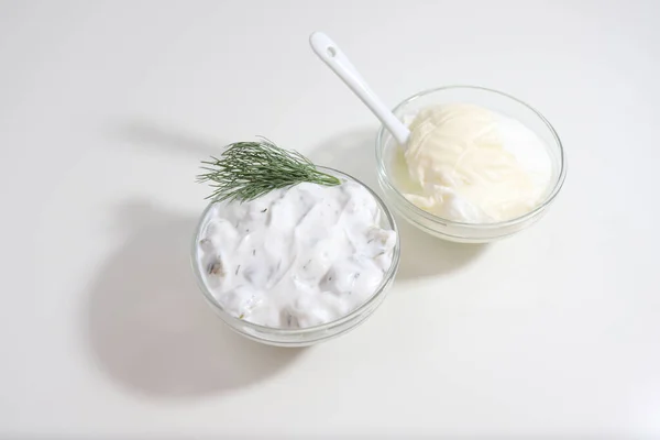 Snezhanka Snow White Salad Tzatziki Tarator Dip Yogurt — Stock Photo, Image