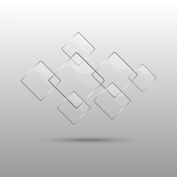 Abstrakter Hintergrund mit transparenten Elementen — Stockvektor