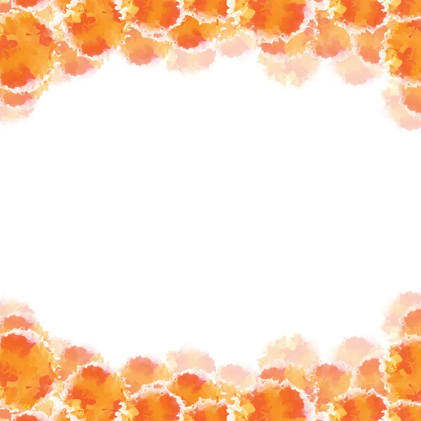 抽象的なオレンジ手描き水彩背景 — ストックベクタ
