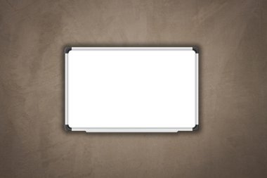 Beton doku arka plan üzerinde boş beyaz baord
