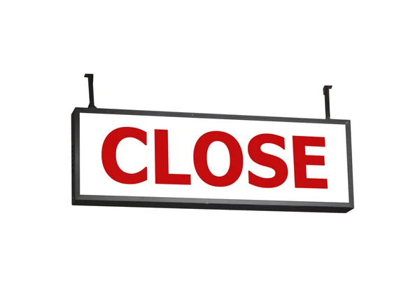 Close signboard on white background — Stock Photo, Image