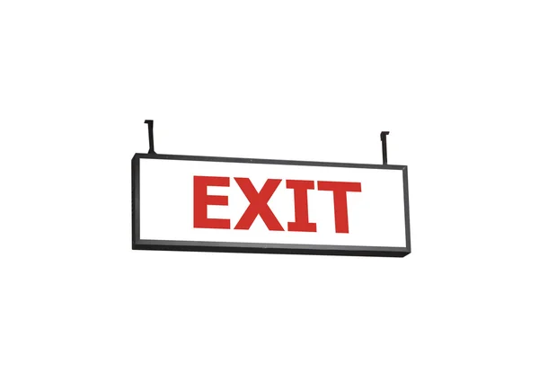 Exit skylt på vit bakgrund — Stockfoto