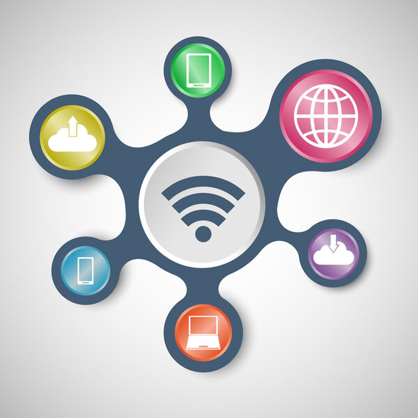 Инфографические шаблоны Интернета
