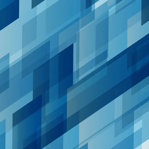 Abstrakte blaue Rechtecke Technologie verzerrter Hintergrund — Stockvektor
