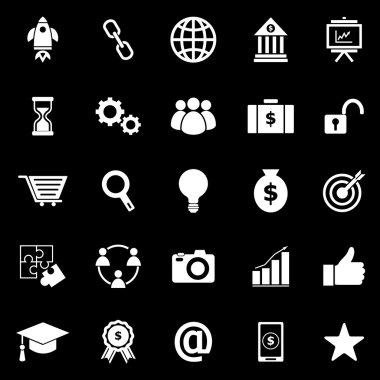 Beyaz arka plan üzerinde simgeler başlatmak