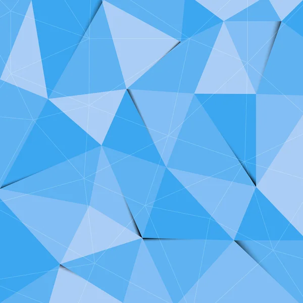 Blaues Polygon abstraktes Dreieck Hintergrund — Stockvektor