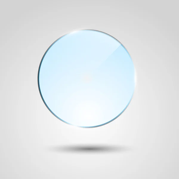 Bannière en verre transparent bleu — Image vectorielle