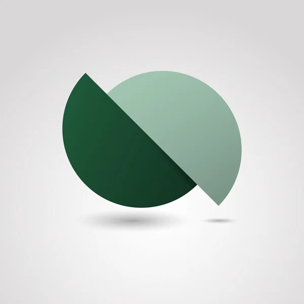 Green circle material design template — Stock Vector