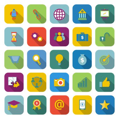 Renk simgeleri uzun gölge ile başlatmak