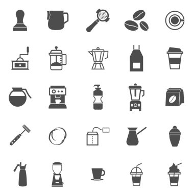 Barista simgesi beyaz arka plan üzerinde