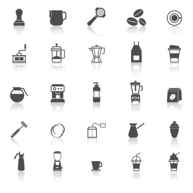 Barista simgesiyle yansıtan beyaz arka plan üzerinde