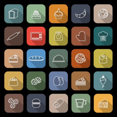 Pişirme çizgi düz kutsal kişilerin resmi ile uzun gölge