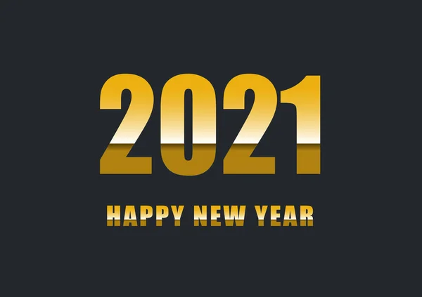 2021年新年快乐 有梯度文字 股票矢量 — 图库矢量图片