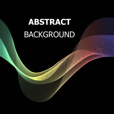 Renkli dalga, stok vektörü ile soyut arkaplan