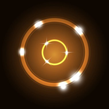 Turuncu daireli soyut arkaplan, hisse senedi vektörü