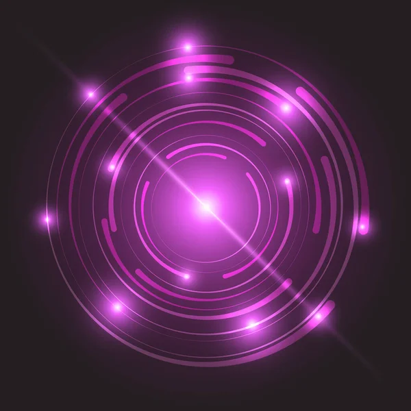 Beautiful Pink Glowing Circle Light Stock Vector — Stock Vector