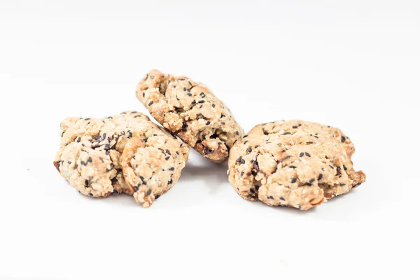 Granen cookies geïsoleerd op witte achtergrond — Stockfoto